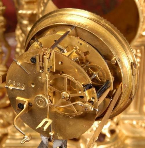 fig 4. Stunning Gilt Brass Boudoir Clock ~ French - Circa 1880.